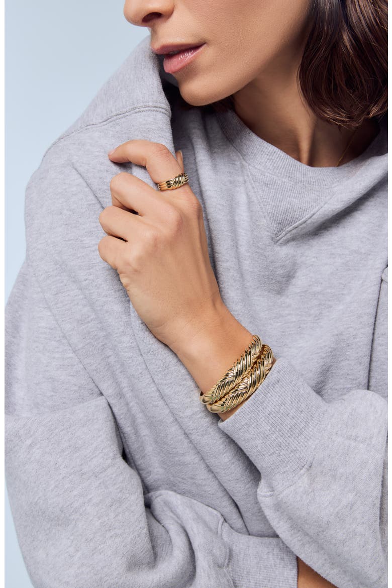 Gold Cuff Bracelet - Kamilla, Alternate, color, Gold
