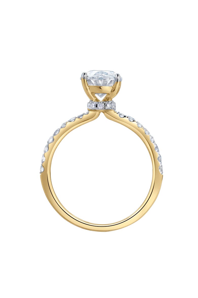 Adriana 14K Yellow Gold Oval Lab Grown Diamond Hidden Halo Engagement Ring - 2.35 Ct, Alternate, color, 14K Yellow Gold