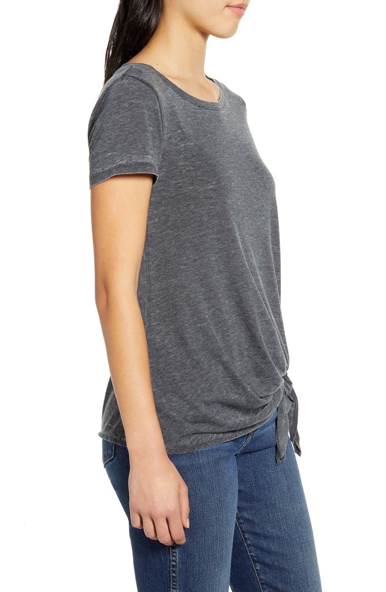 Caslon<sup>®</sup> Burnout Side Tie T-Shirt, Alternate, color, 