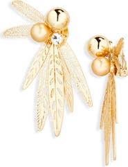 Carolina Herrera Olive Leaf Clip-On Earrings