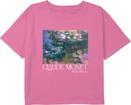 Lost Gods Girl's Lost Gods Claude Monet Water Lilies 1917  Graphic T-Shirt