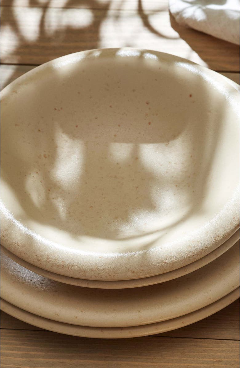 Stone Lain Porto by Stone Lain Aro Stoneware 12-Piece Dinnerware Set, Alternate, color, Cream Matte