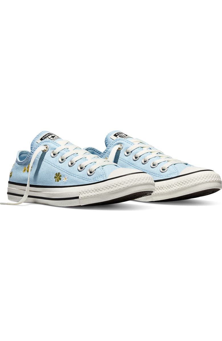 Converse Gender Inclusive Chuck Taylor All Star Floral Embroidered Canvas Low Top Sneaker, Alternate, color, Clear Skies/ Bright Outlook