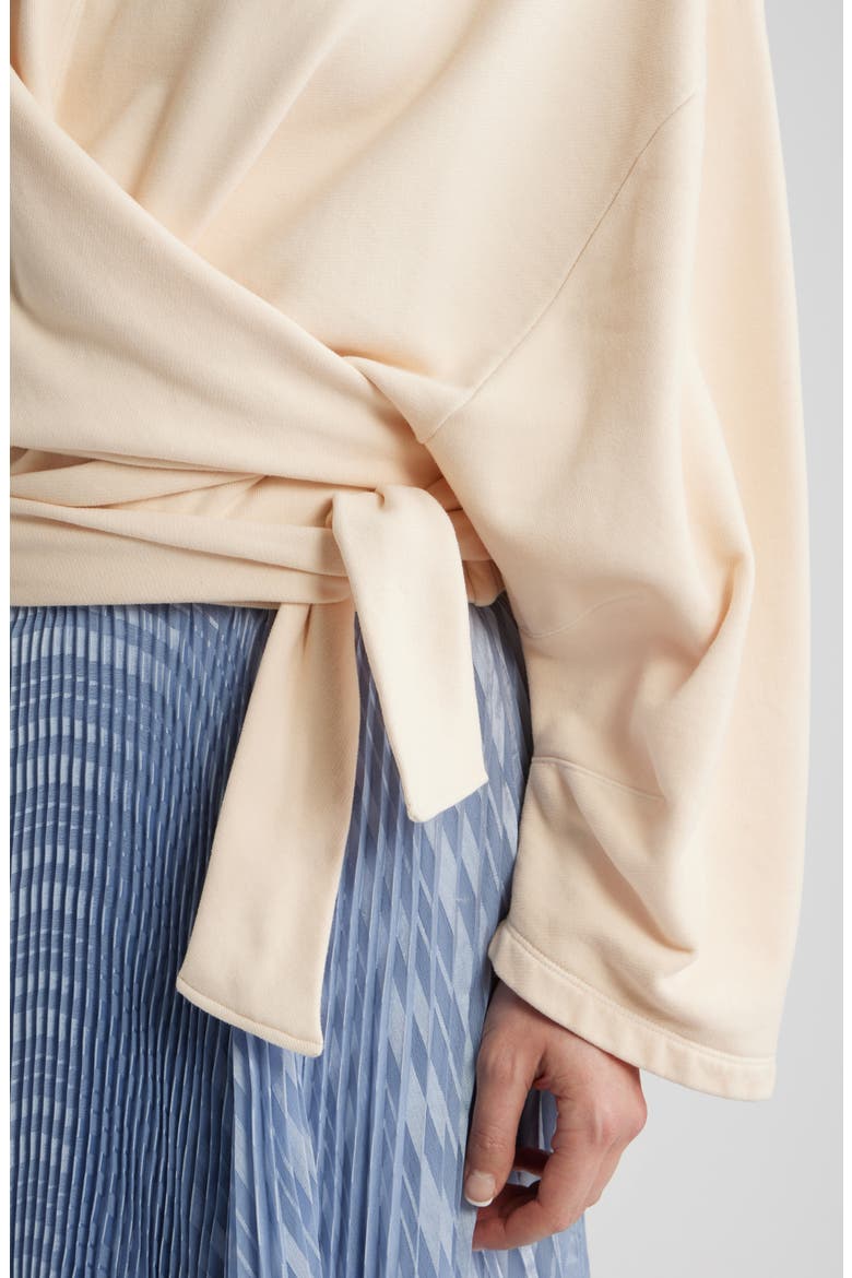 Ewani Tie Waist Cotton Sweatshirt, Alternate, color, OPEN BGE