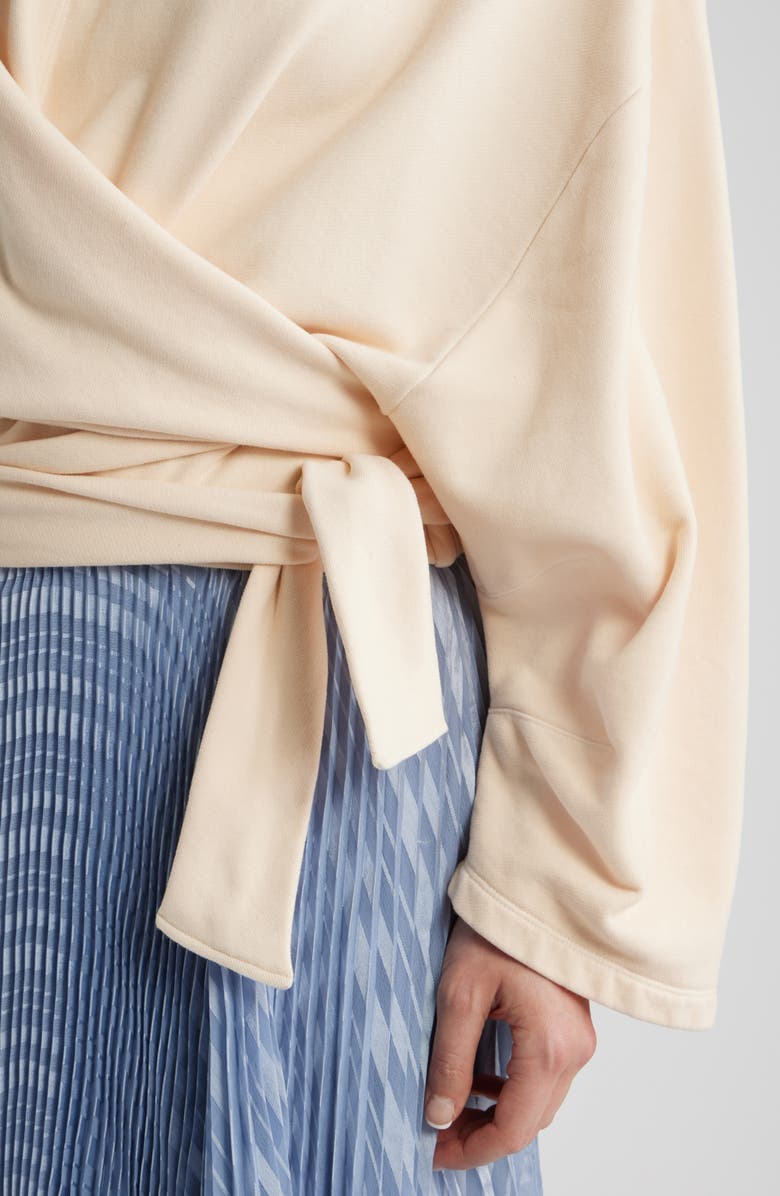 BOSS Orange Ewani Tie Waist Cotton Sweatshirt, Alternate, color,