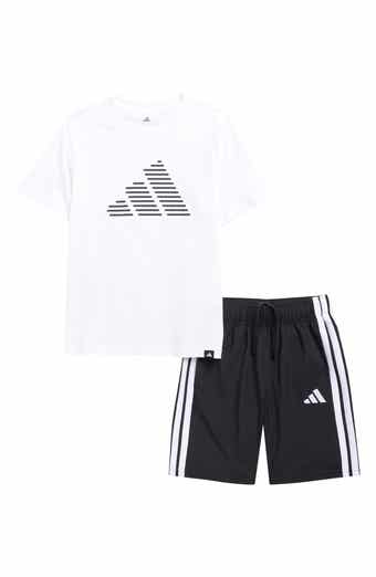 adidas Kids' 3-Stripes T-Shirt & Shorts Set