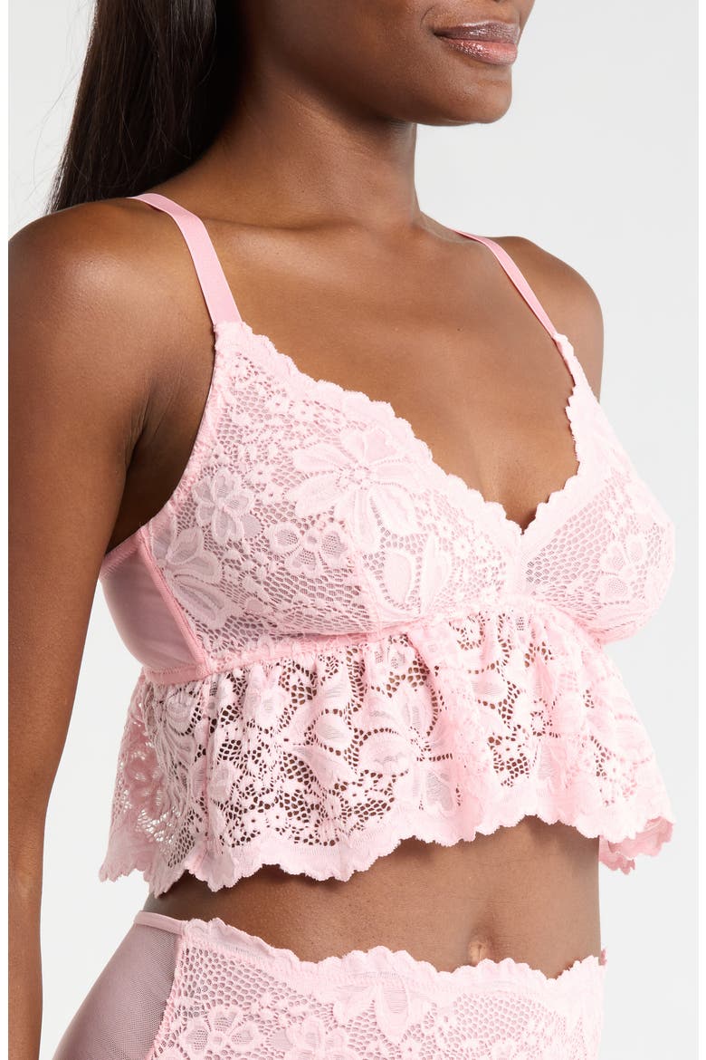 Longline Lace Bralette, Alternate, color, PETAL PINK