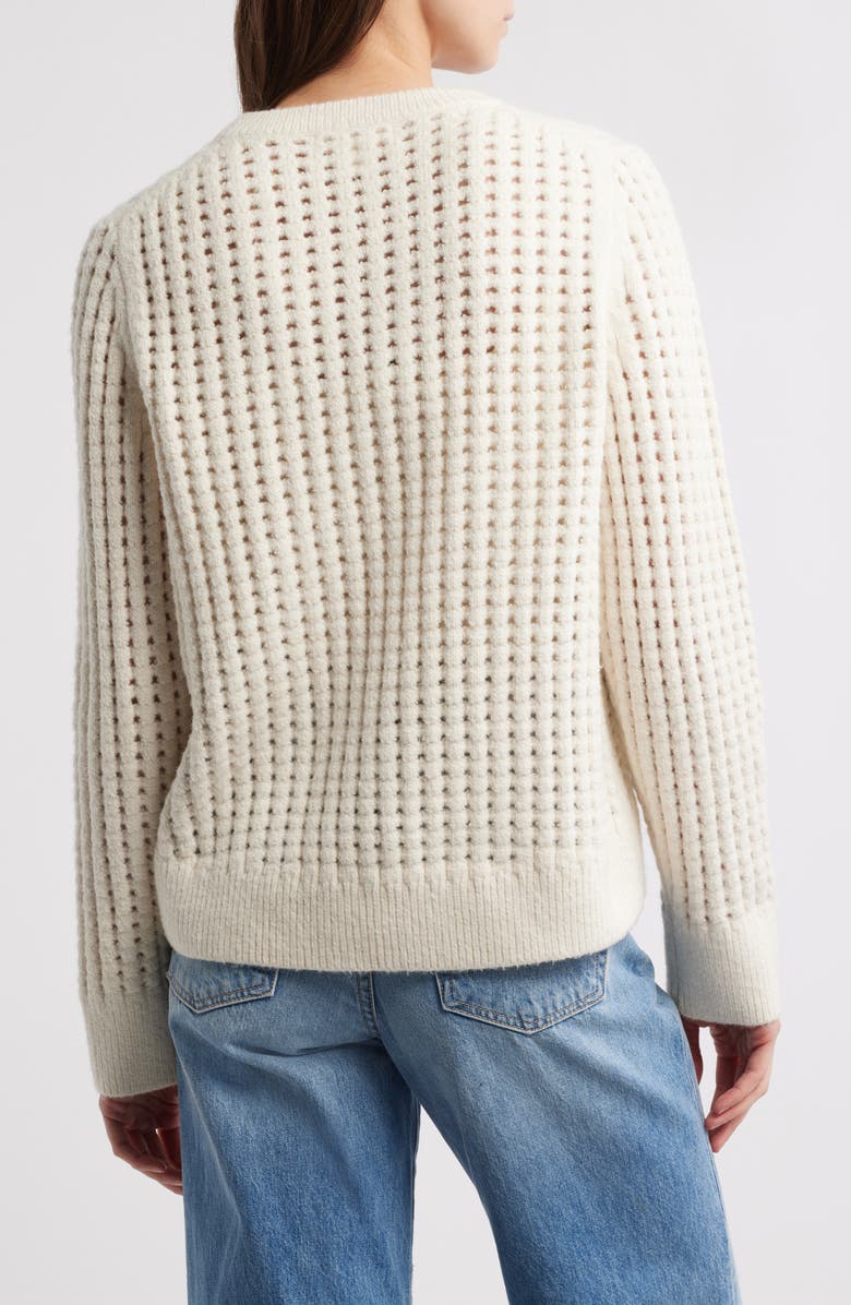 Treasure & Bond Chunky Mesh Cotton Blend Sweater, Alternate, color,