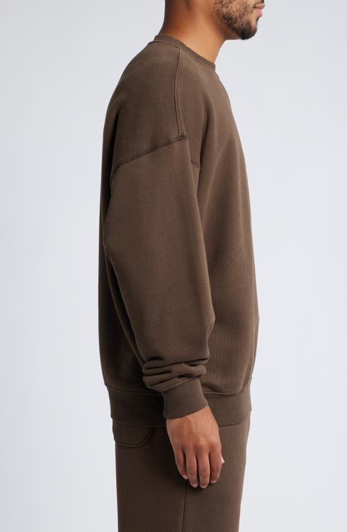 Elwood Core Oversize Crewneck Sweatshirt In Brown