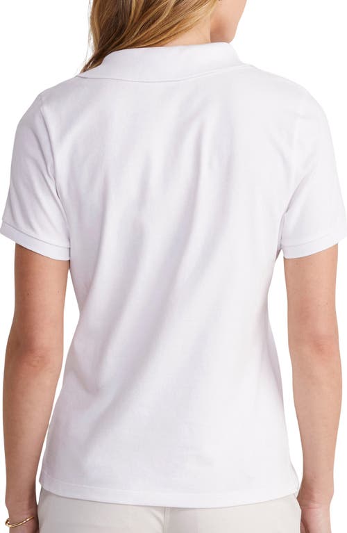 Vineyard Vines Solid Piqué Polo In White