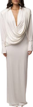 JLUXLABEL Poise Draped Maxi Dress