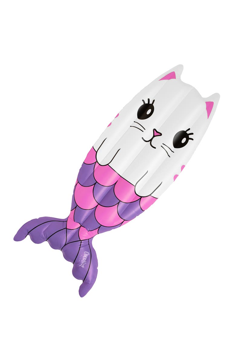 Coconut Outdoor Purrfect Purrmaid Inflatable Pool Float, Main, color, Multicolored