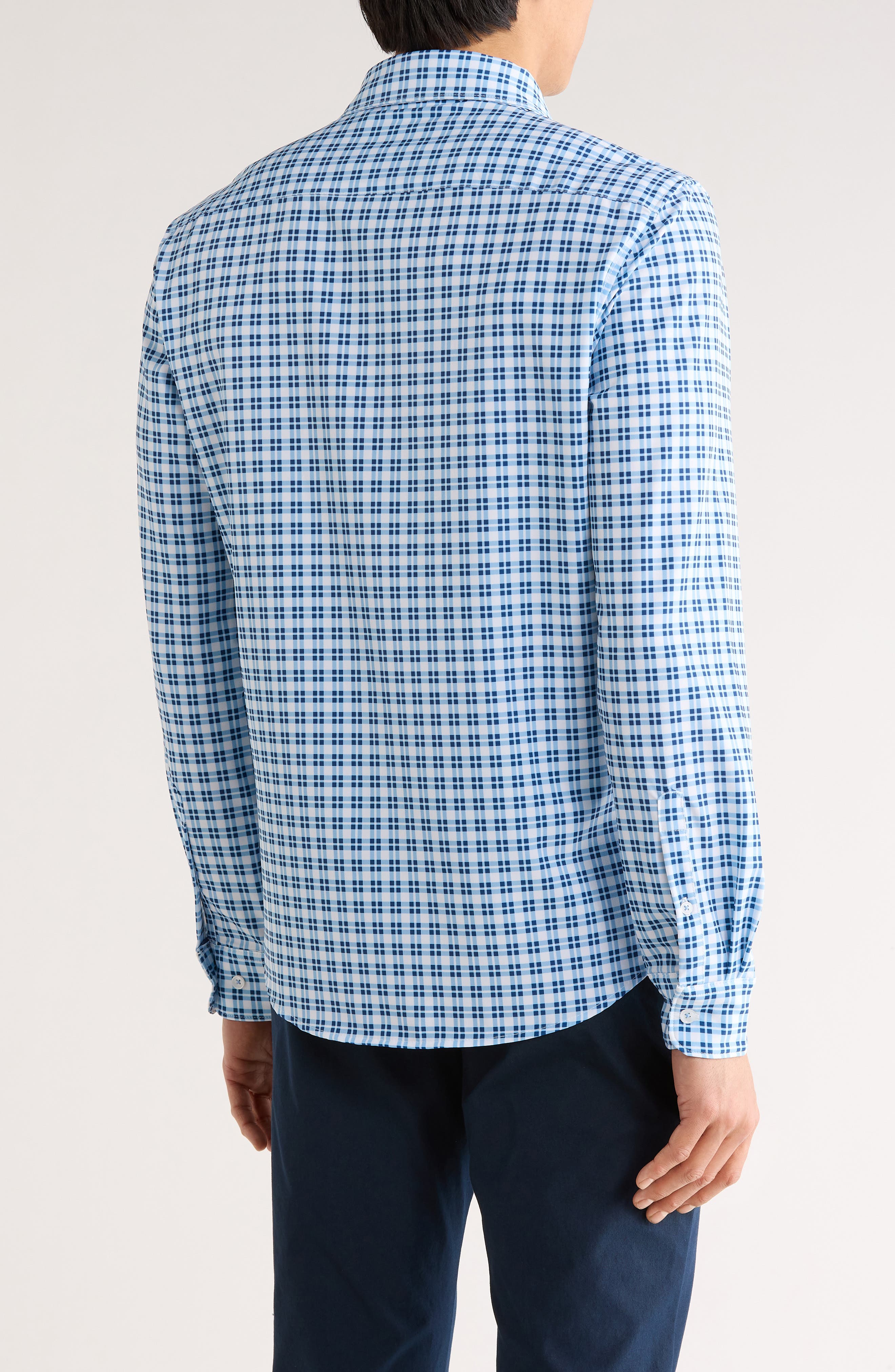 Plaid Stretch Button-Up Shirt - image 2