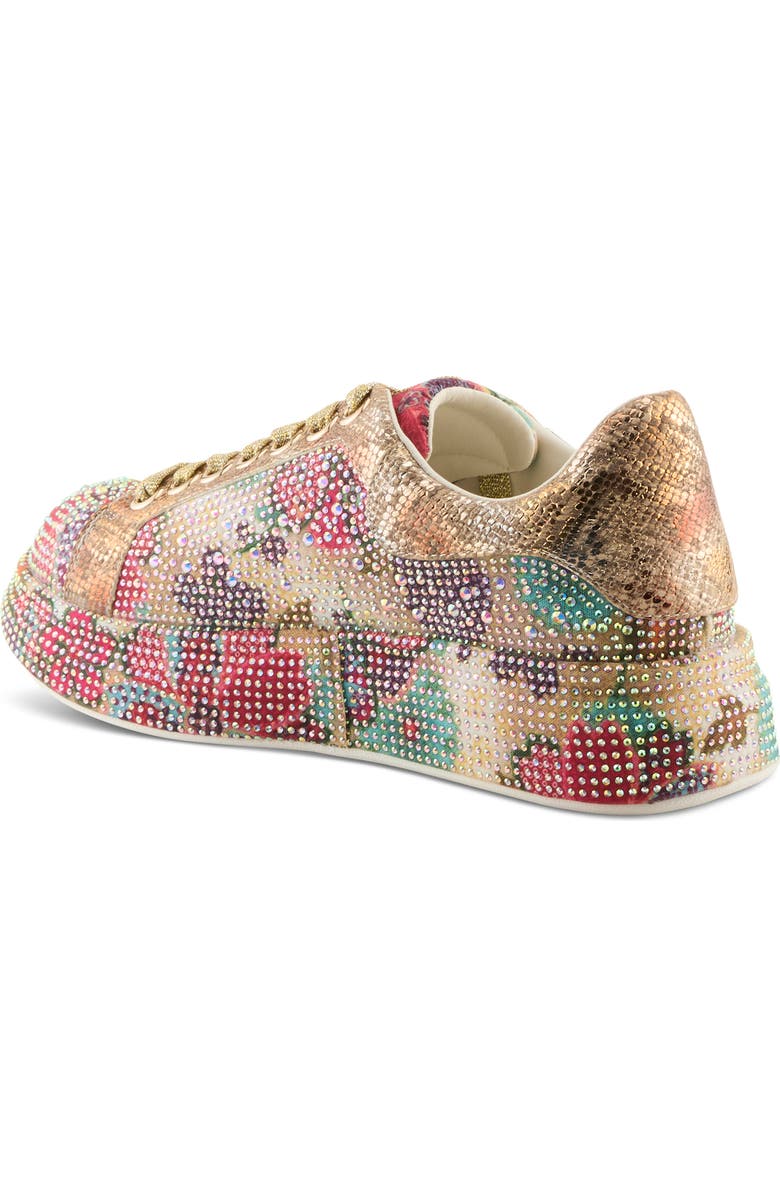 AZURA BY SPRING STEP Crystalushus Embellished Platform Sneaker, Alternate, color, Gold Multi
