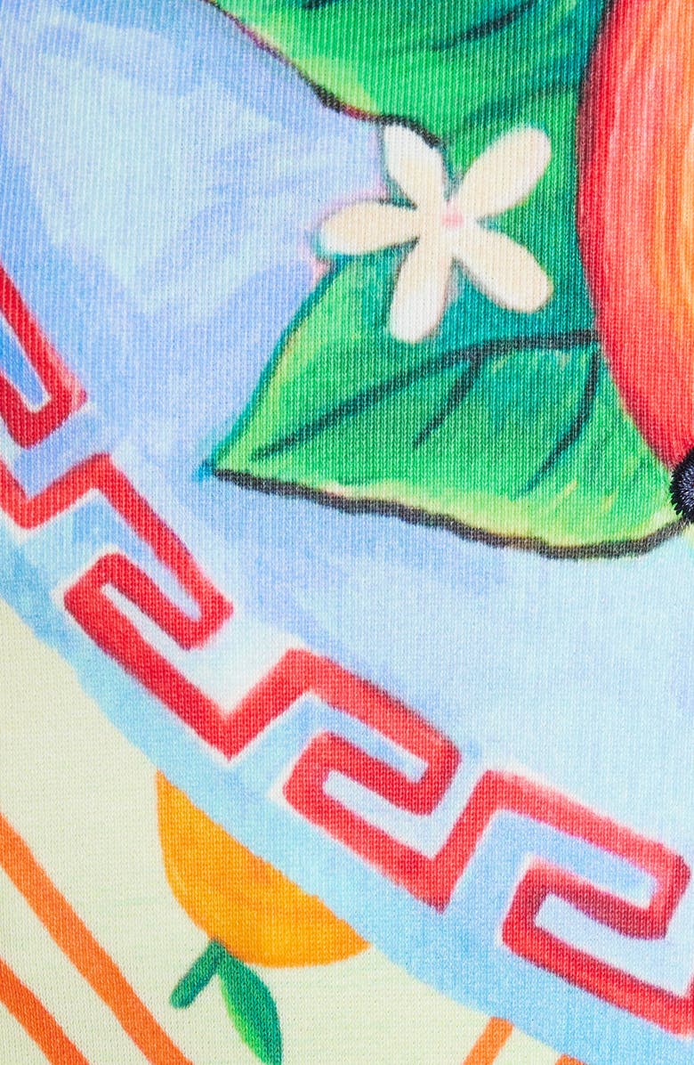 Damson Madder Shirred Bow Bikini Bottoms, Alternate, color, Green Multi