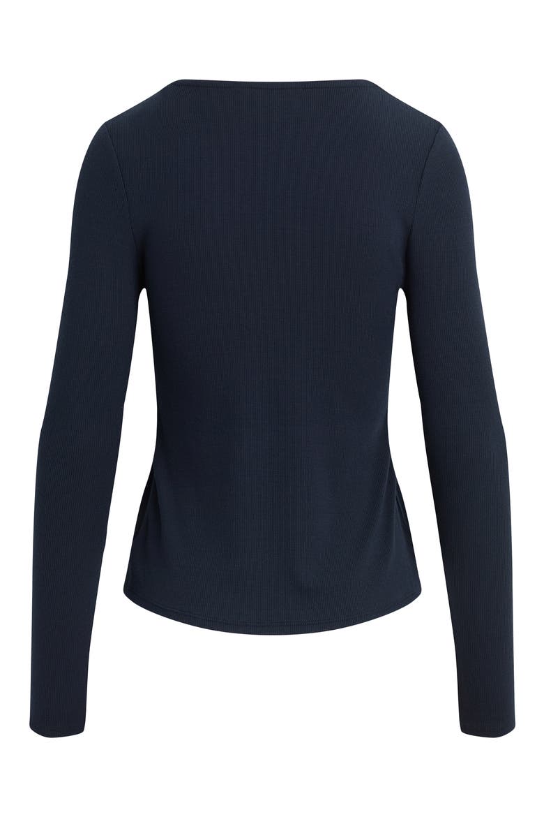The Good Luck Long Sleeve Rib Top, Alternate, color, NAVY