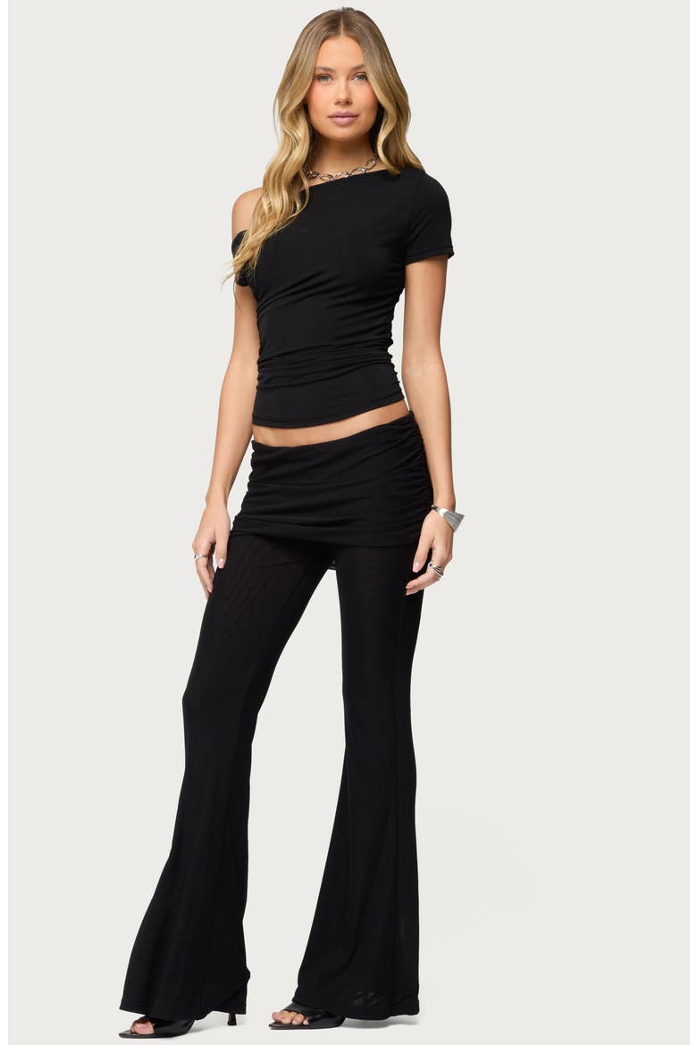 Halli Off the Shoulder Top, Alternate, color, BLACK