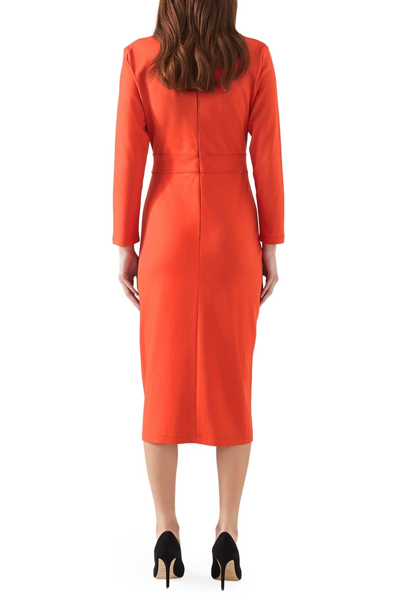 Sarah V-Neck Dress, Alternate, color, ORANGE