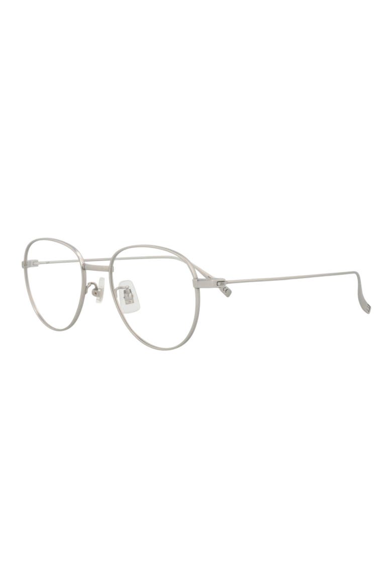 49mm Round Optical Glasses, Alternate, color, SILVER TRANSPARENT