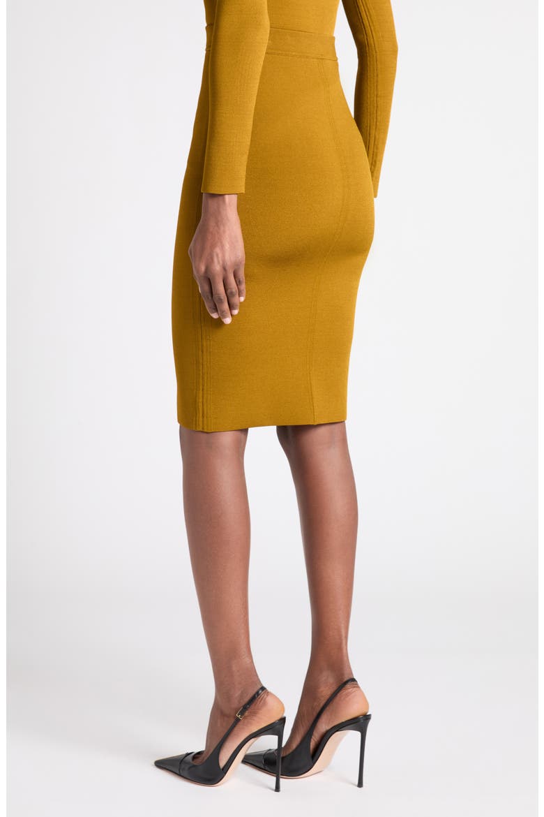 Tech Viscose Blend Pencil Skirt, Alternate, color, OLIVINE GREEN