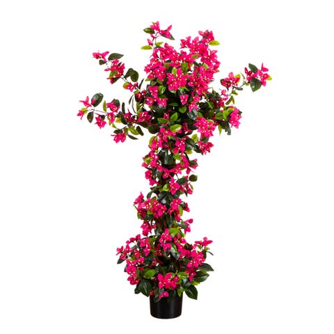 4-ft UV Resistant Artificial Spiral Bougainvillea Tree (Indoor/Outdoor)
