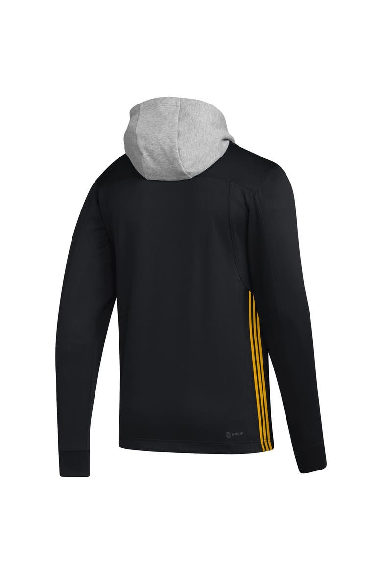 Men's adidas Black Boston Bruins Refresh Skate Lace AEROREADY Pullover Hoodie, Alternate, color, Black