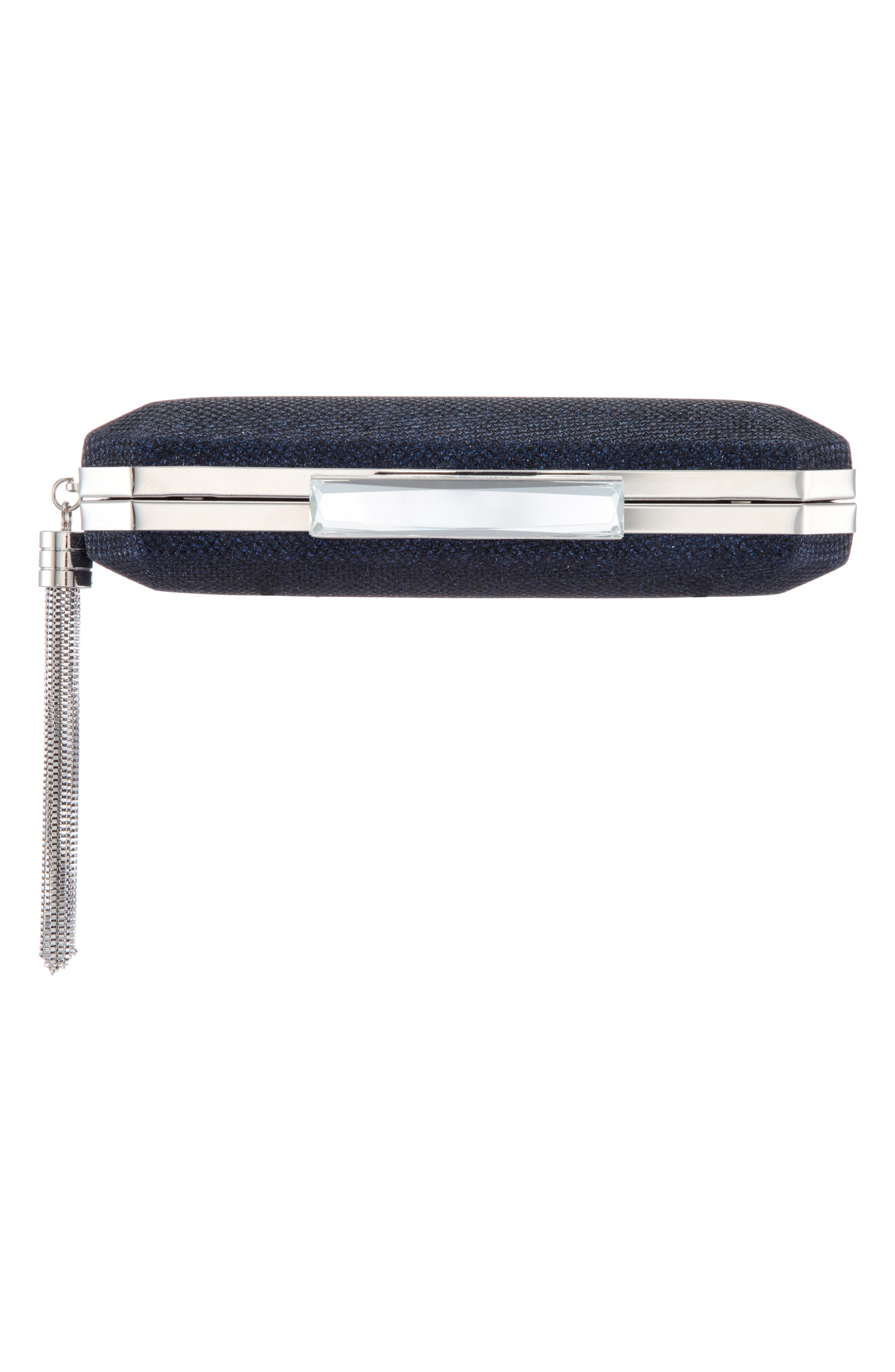 Nina Bellaria Minaudière Clutch, Alternate, color, Navy