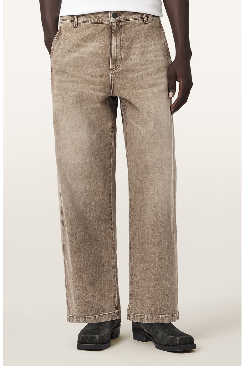 Raafi Wide Leg Jeans, Main, color, LIGHT WASHED BROWN