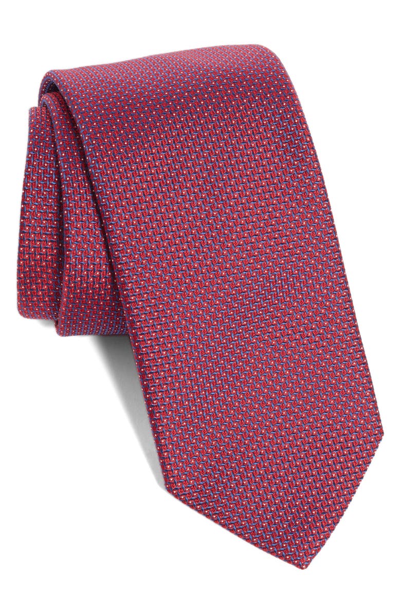 Eton Micro Geometric Silk Tie, Main, color, 
