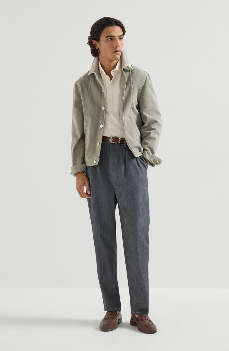 Brunello Cucinelli Jersey polo shirt, Alternate, color, Panama