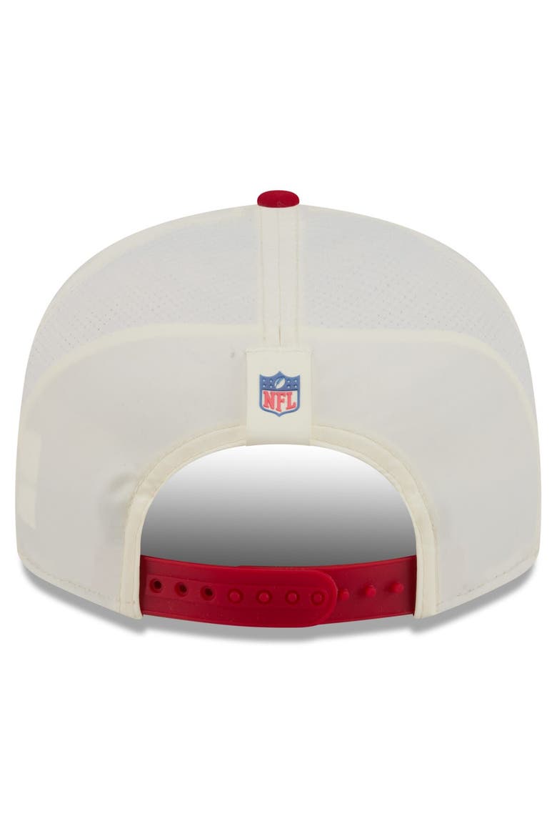 Men's New Era  Cream/Scarlet San Francisco 49ers 2026 NFL Training Camp 9FIFTY Snapback Hat, Alternate, color, Cream