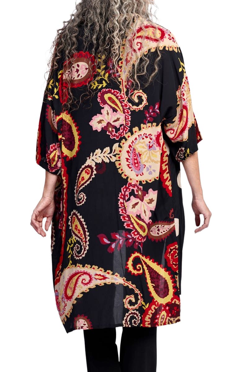 Alembika Fiesta print kimono inspired long light jacket, Alternate, color,