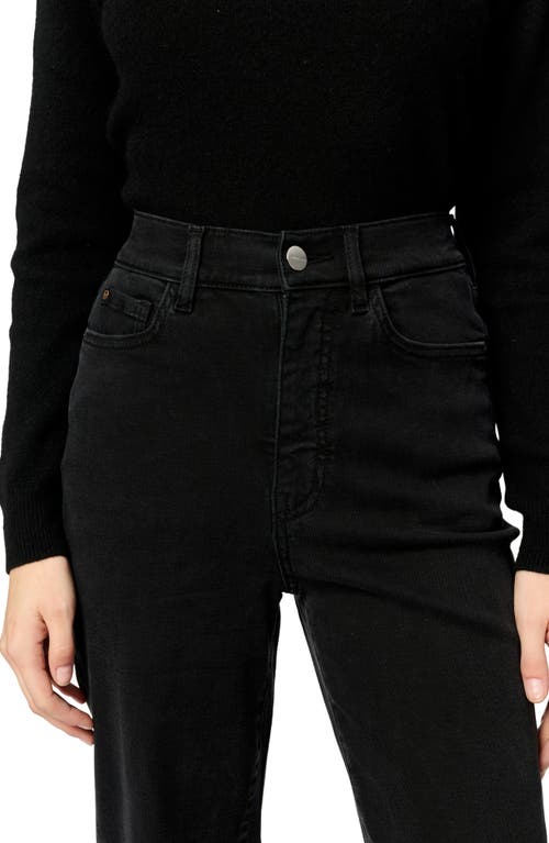 Warp & Weft Ase Stretch High Rise Straight Jean In Jet Black In Jet Black