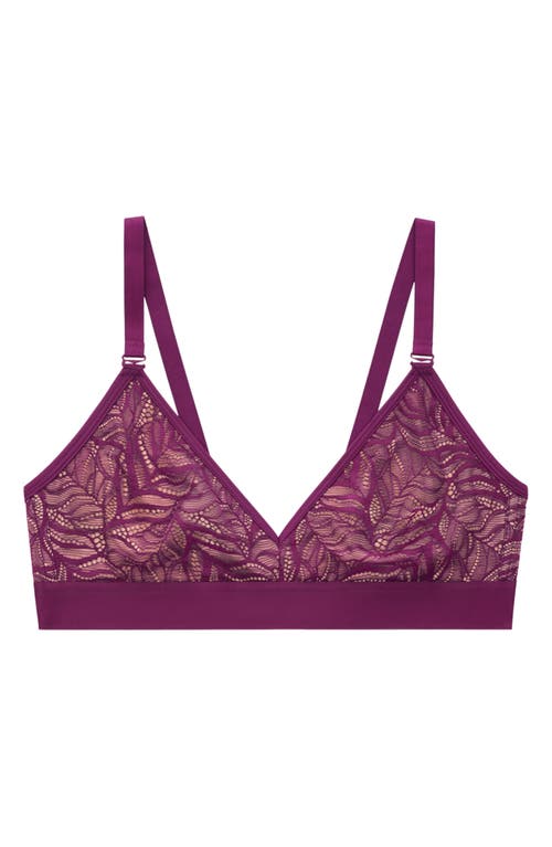Thirdlove Feather Lace Triangle Bralette In Purple