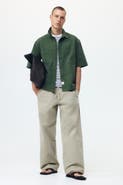 H&M Loose Fit Cotton Canvas Trousers