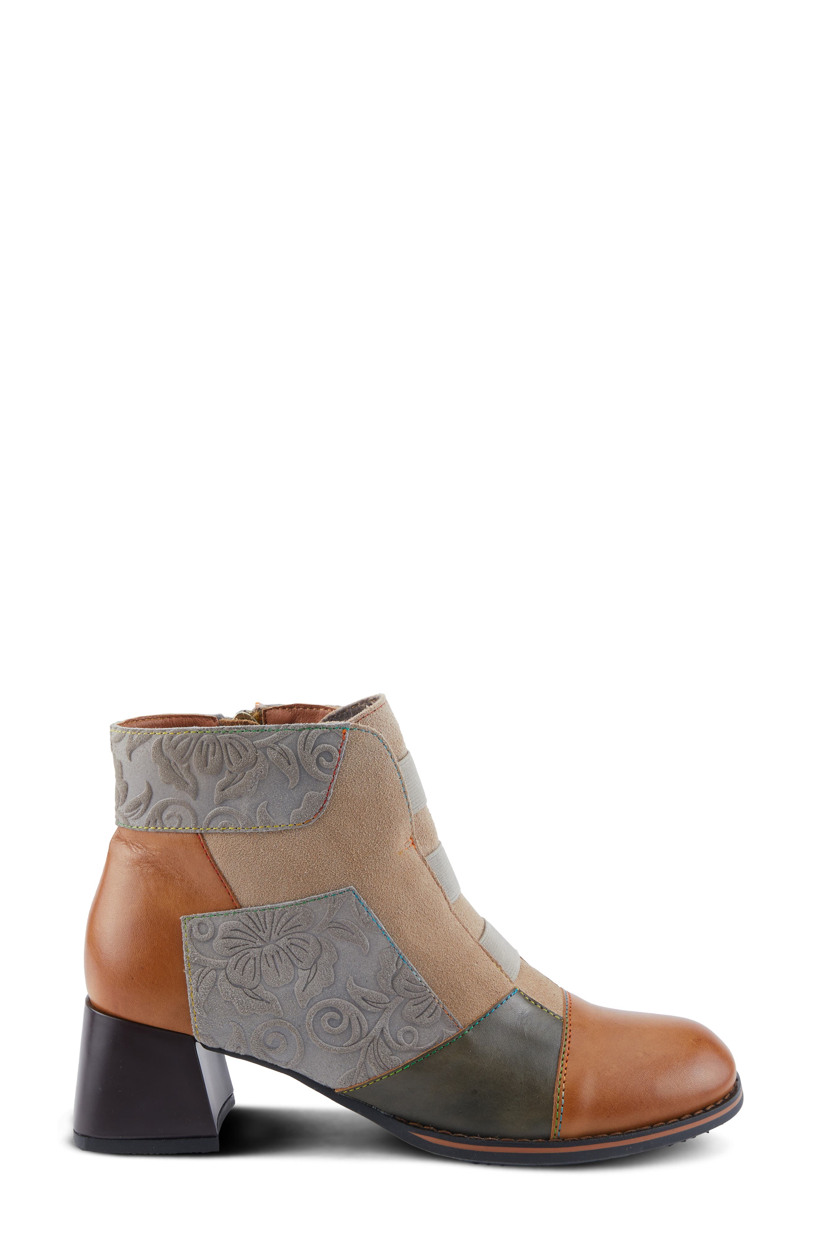 L'Artiste by Spring Step Copine Cap Toe Bootie, Alternate, color, Tan Multi