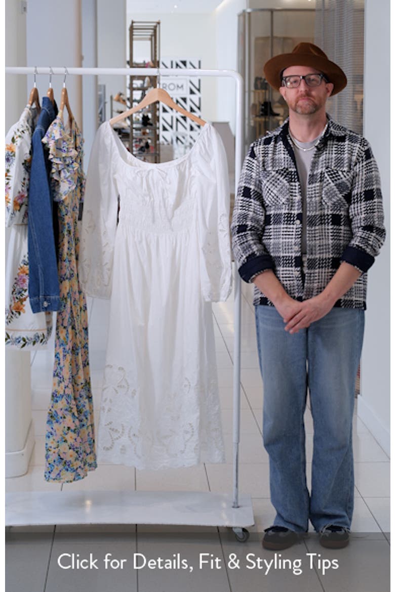 Wisnia Long Sleeve Eyelet Embroidered Dress video