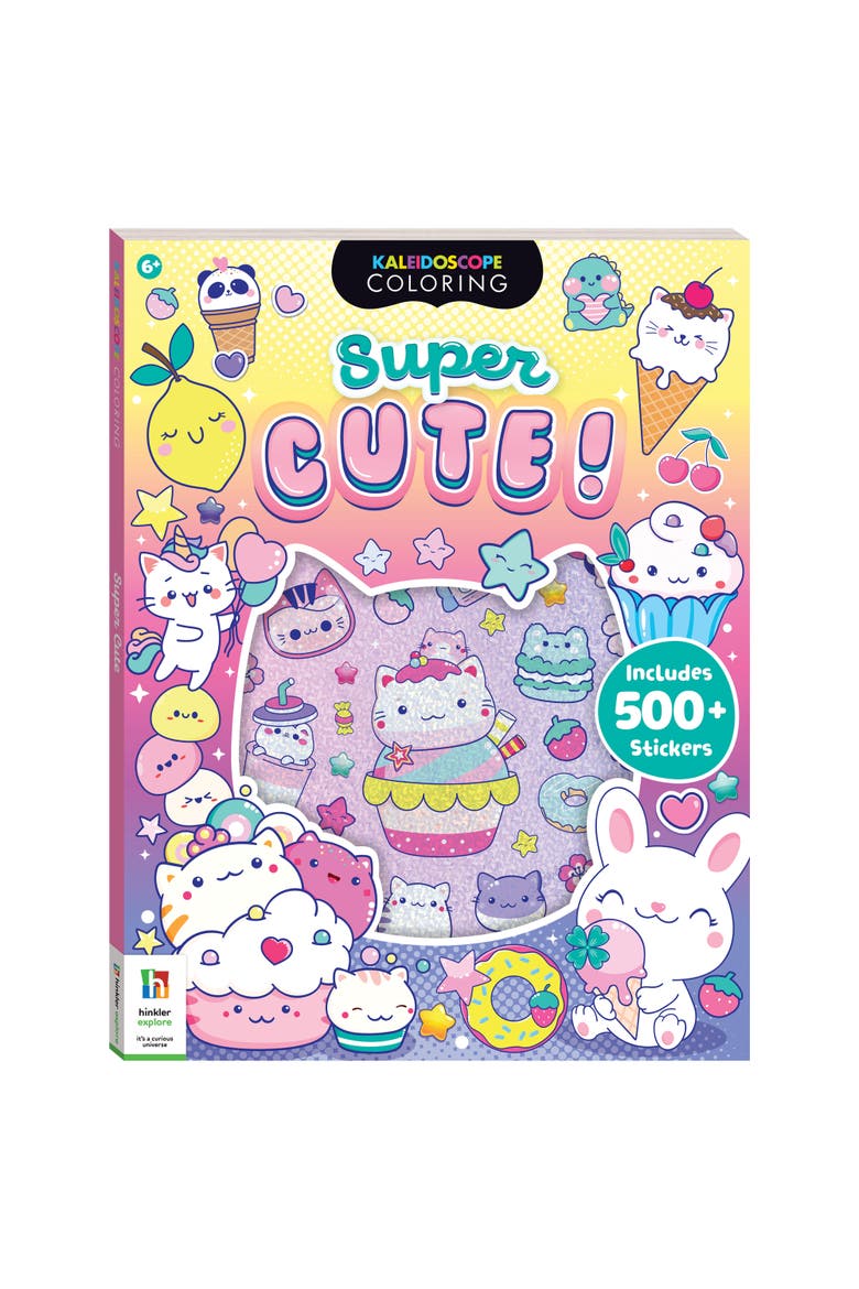 Super Cute Sticker Coloring Book,128 Pages, 500+ Stickers, Main, color, Multicolored