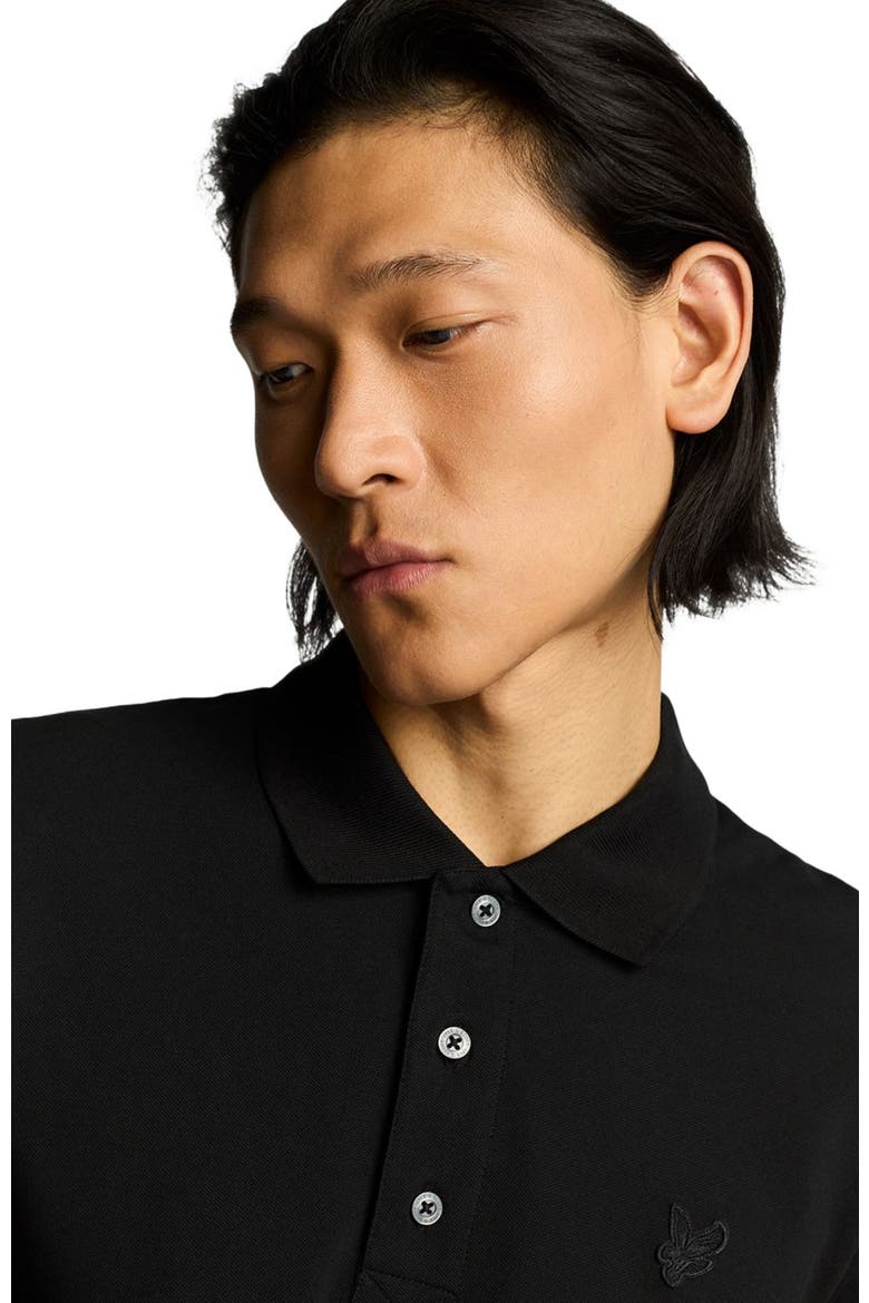Tonal Eagle Polo Shirt, Alternate, color, Jet Black