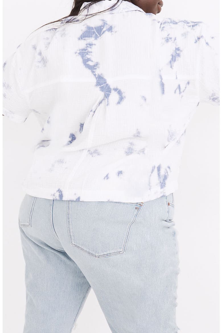 Safari Tie Dye Gauze Shirt, Alternate, color, TYE DIE CRAFT BLUE