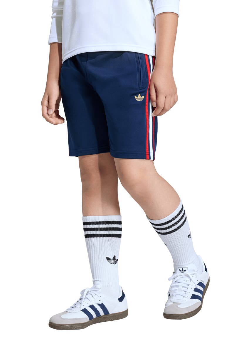 Kids' Firebird Recycled Polyester Shorts, Alternate, color, NIGHT INDIGO/ DARK GOLD