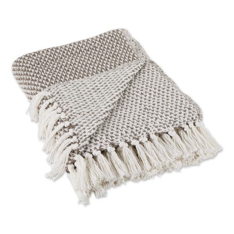 Brown Woven Throw Blanket