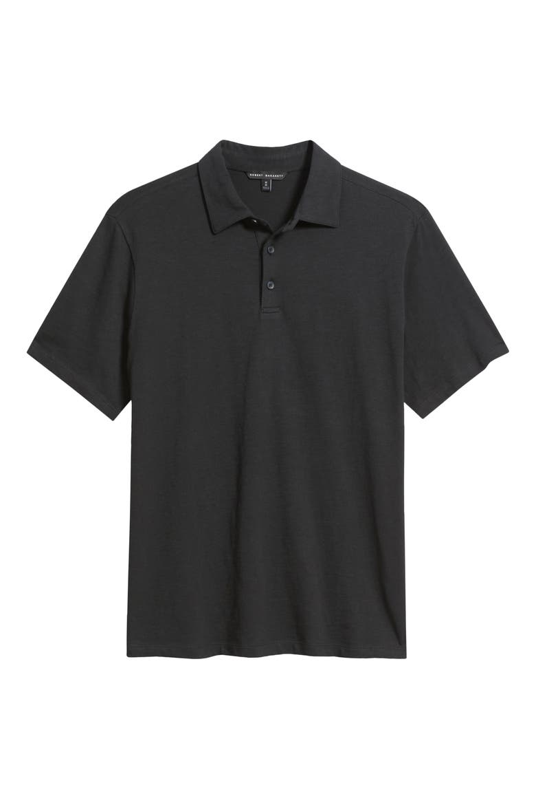 Brightwood Slub Cotton Polo, Alternate, color, BLACK