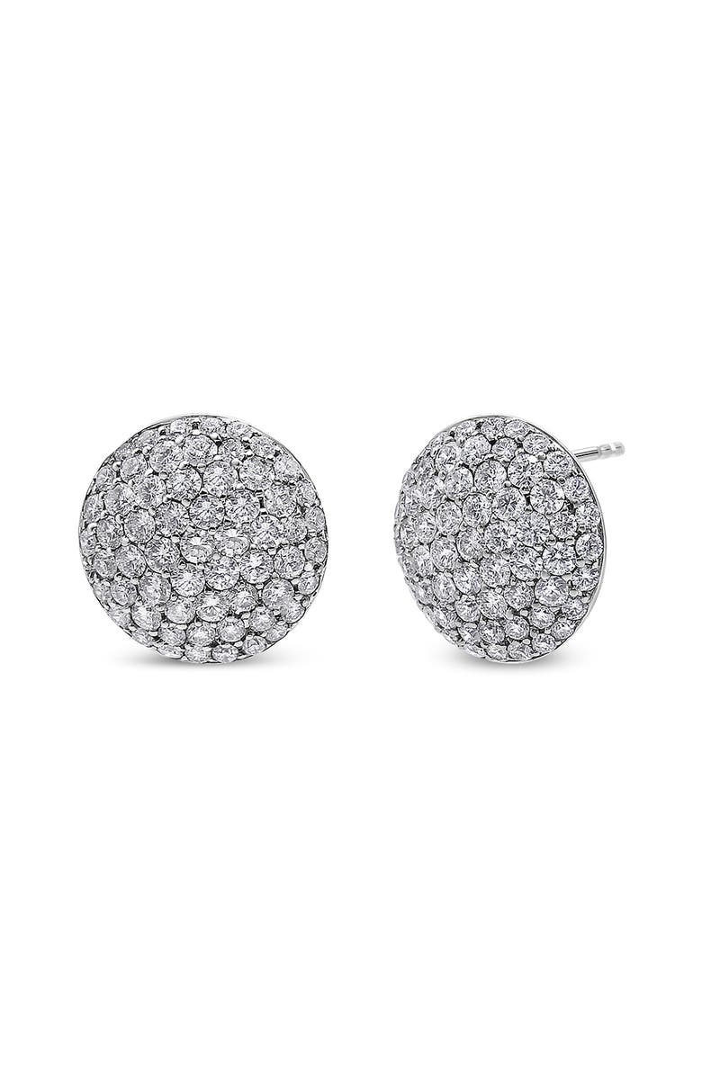 Haus of Brilliance 18K White Gold 3 1/2 Cttw Diamond Composite Disc Stud Earrings, Main, color, White