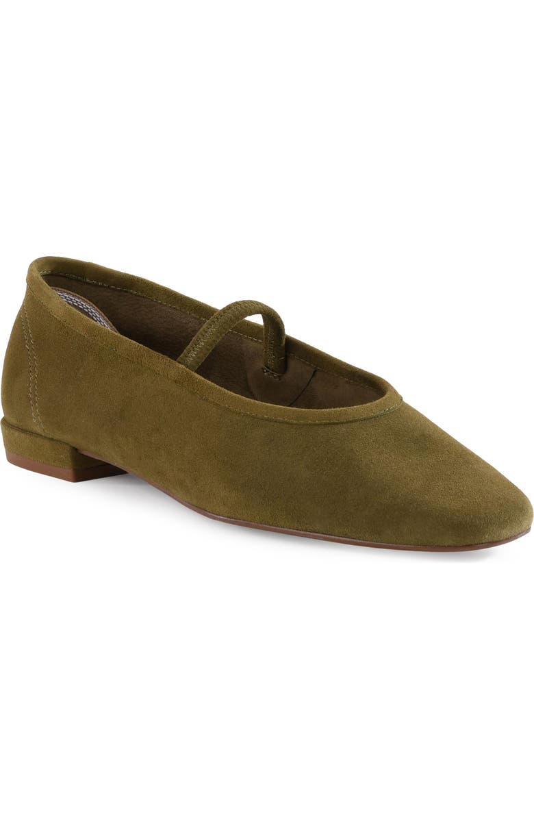 Seychelles Sweetheart Mary Jane Flat, Main, color, Olive