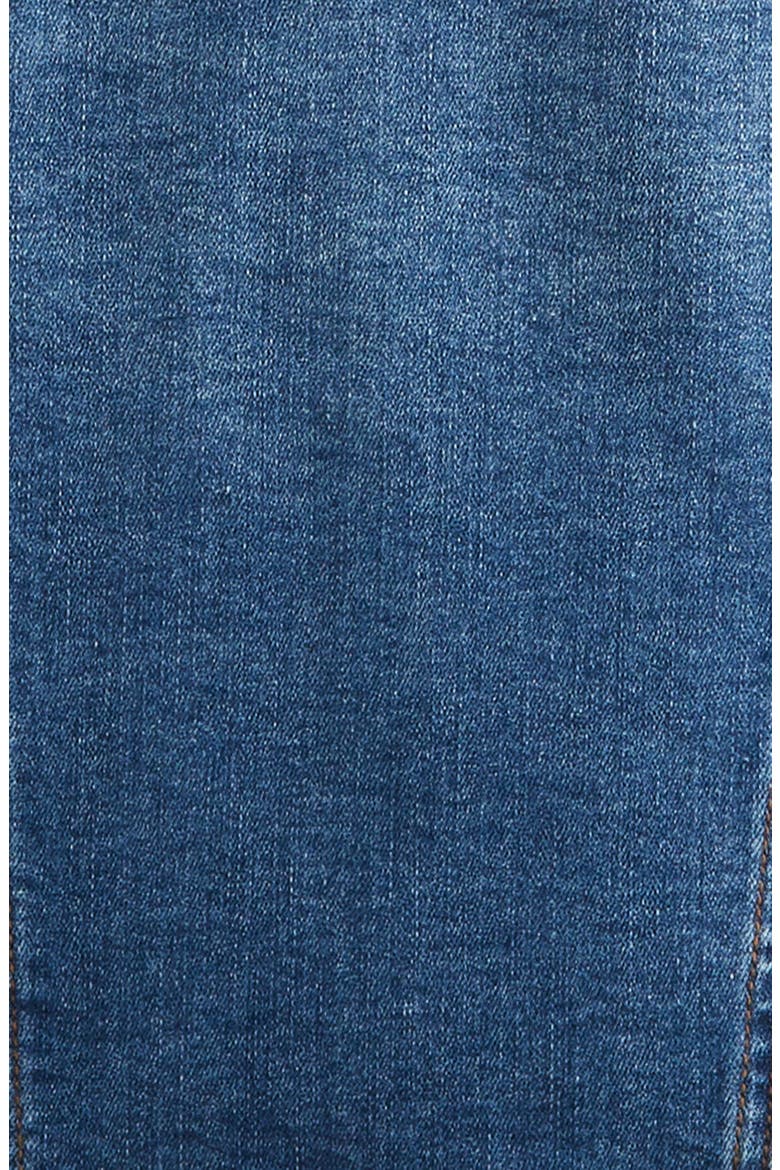 Kids' Puff Shoulder Denim Trucker Jacket, Alternate, color, MEDIUM BLUE WASH