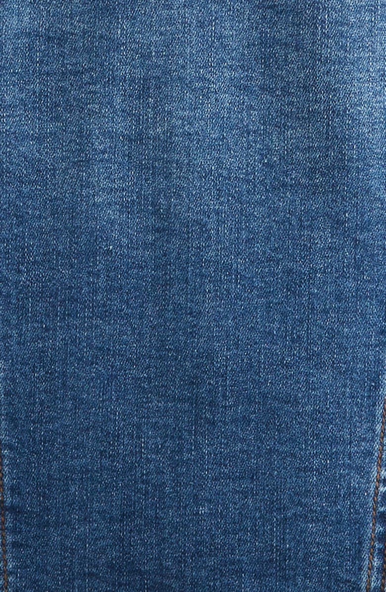 Nordstrom Kids' Puff Shoulder Denim Trucker Jacket, Alternate, color, Medium Blue Wash