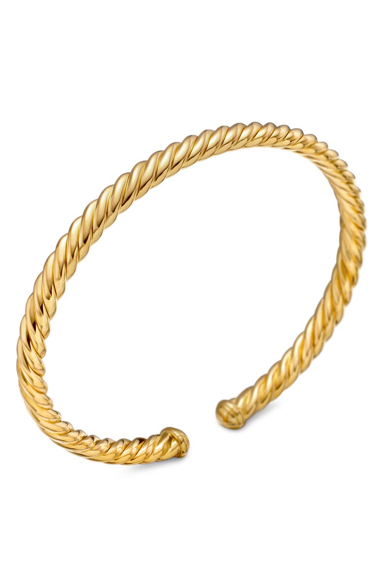David Yurman Modern Oval Cablespira<sup>®</sup> Bracelet in 18K Yellow Gold, 4.5mm, Alternate, color, 18K Yellow Gold