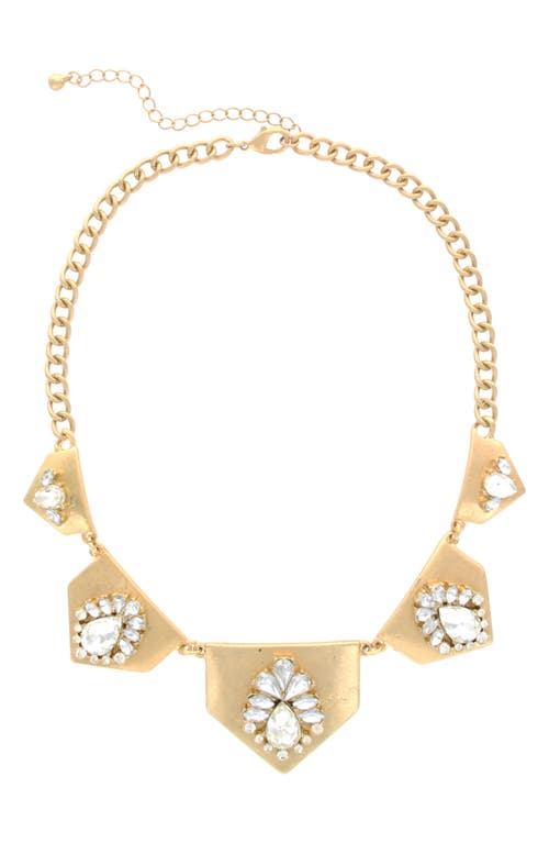 Olivia Welles Five Station Pentagon Necklace In Gold