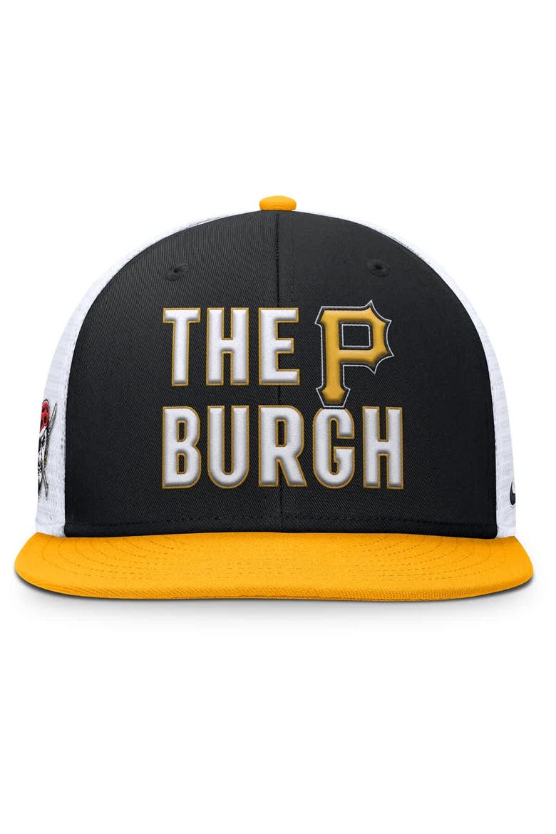 Men's Nike  Black Pittsburgh Pirates Pro Trucker Snapback Hat, Alternate, color, Black